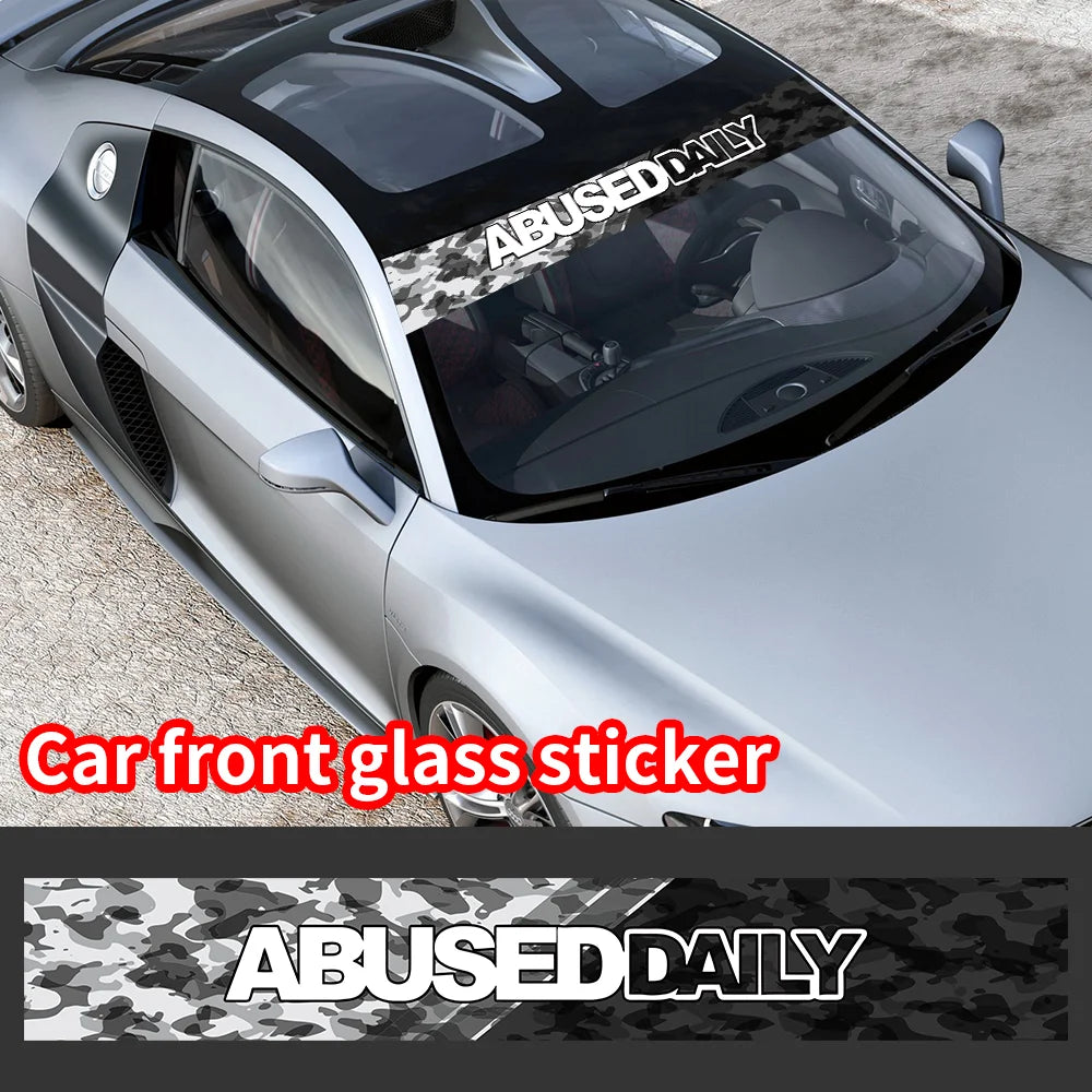 Abuse Daily Front Rear Windshield Stickers Waterproof Sunscreen