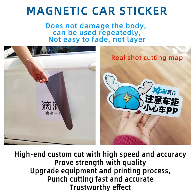 Magnetic Sticker Design Own Custom Business Sign Vinyl Sheets