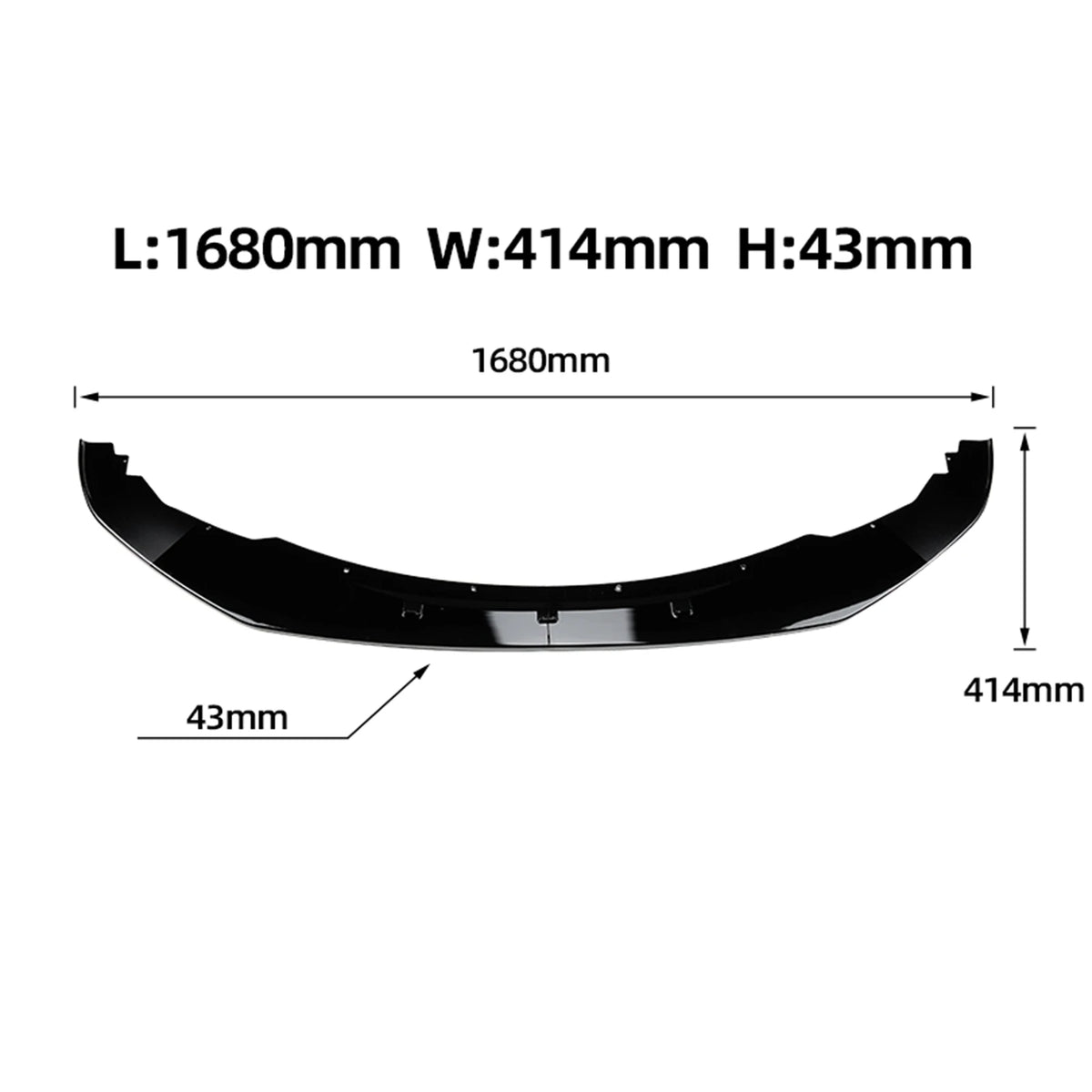 For BMW 1 Series F20 F21 Carbon Fiber Look Gloss Black Front