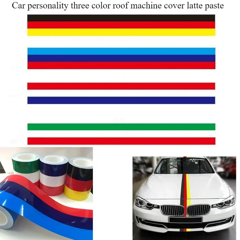 For Three Color National Flag Sticker Sticker Color Side Hood