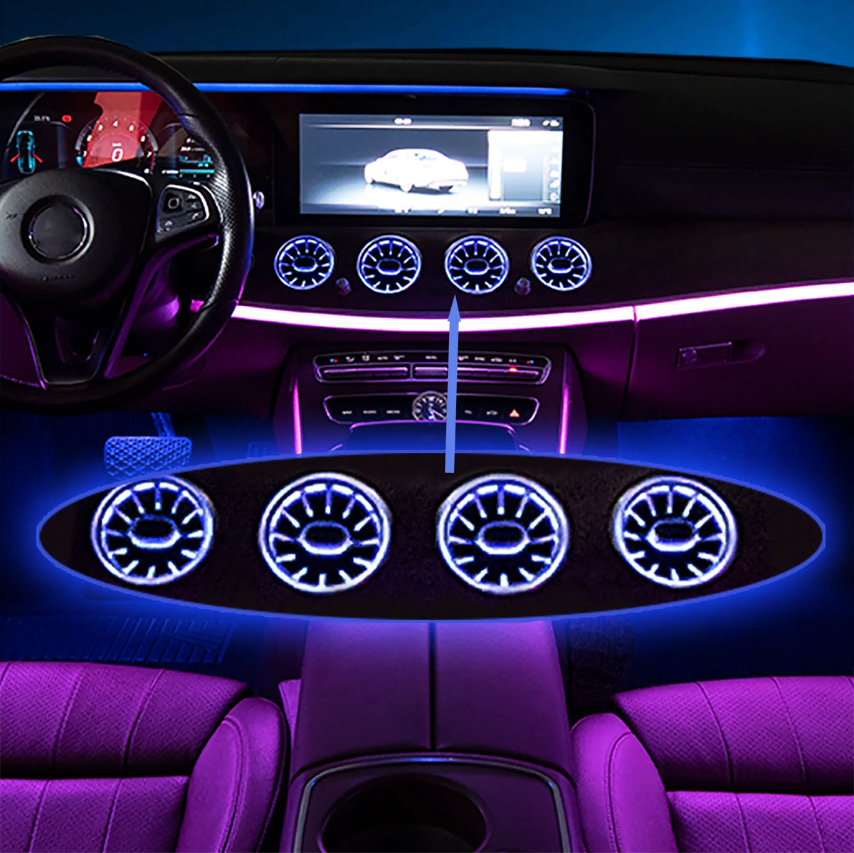 For Benz E Class W213 Ambient Lighting Symphony Ambient Interior