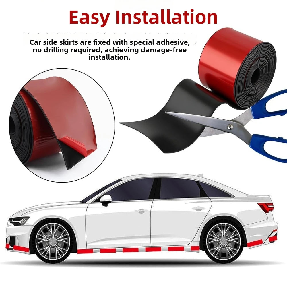 Fit Rubber Side Skirts self-adhesive scratch-resistant