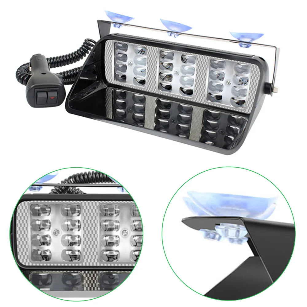 For Most Vehicles Dash Strobe Fit Interior Windshield Mounting
