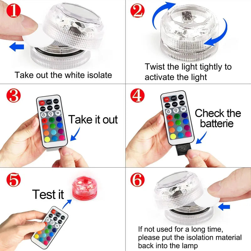 Interior Ambient Wireless Adhesive Remote Control Roof Foot