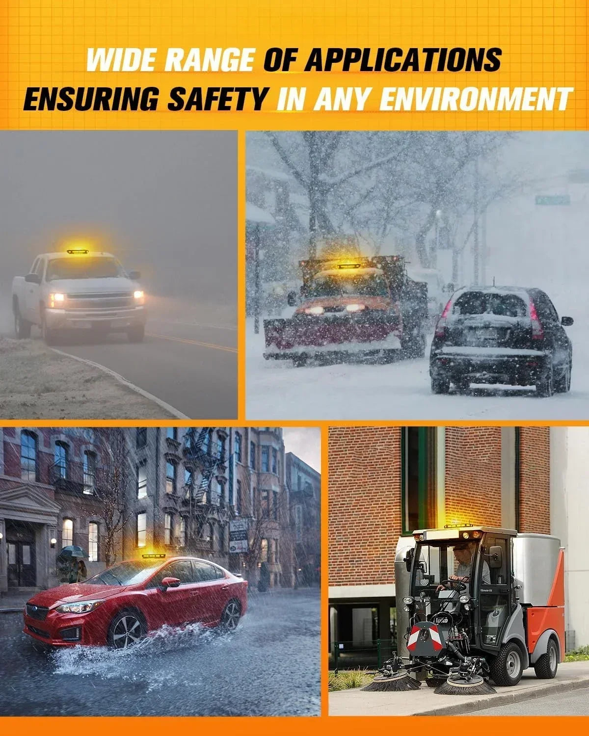 Roof Strobe Beacon Bar Rooftop Hazard Warning Emergency Safety