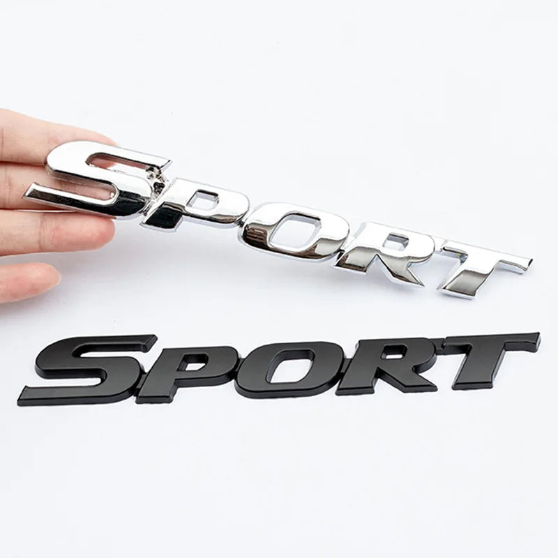 For Highlander Rav4 Yaris Sport Logo 3D Chrome Black Metal