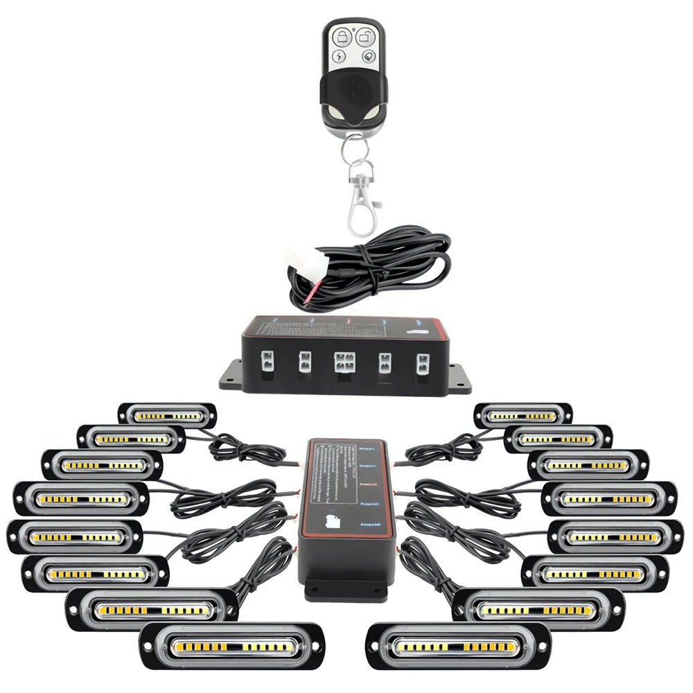 Set 12 12V Strobe SUV Ambulance Flashing Remote Control