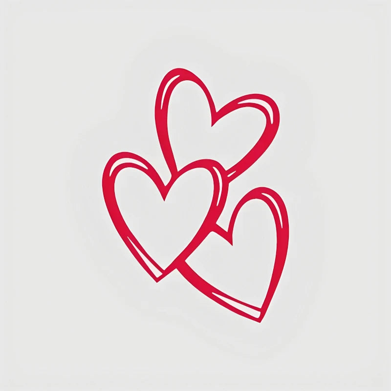 Piece heart-shaped Sticker Body Rear Window Embellishment