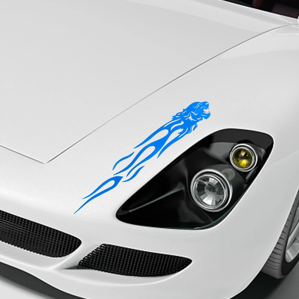Tiger Flame Body Stickers Reflective self-adhesive Motorcycle