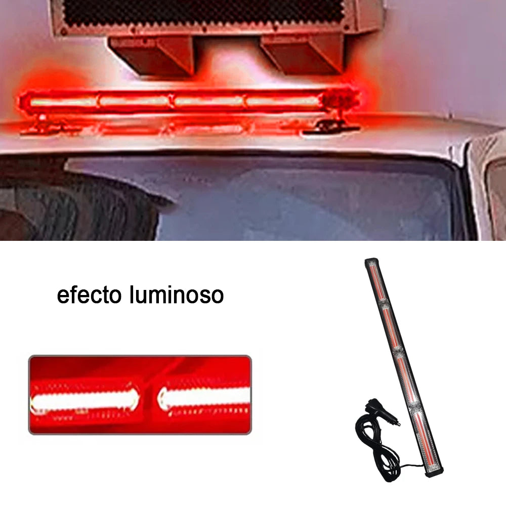 59CM Flash Red Strobe Warning 9-40v Waterproof Flashing