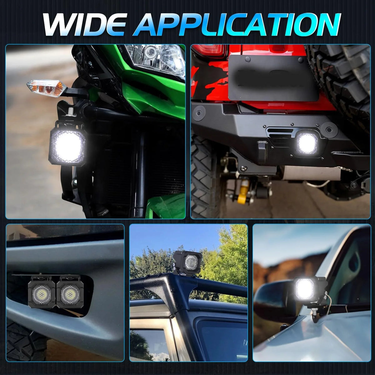 Inch Pod 1PC 2PCS 50W Cubes Offroad Driving Roof