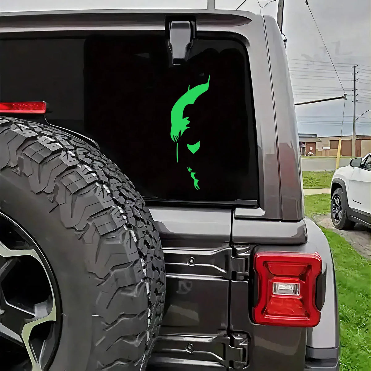 Pair Hollow Hero Mask Profile Vinyl Side Window Sticker