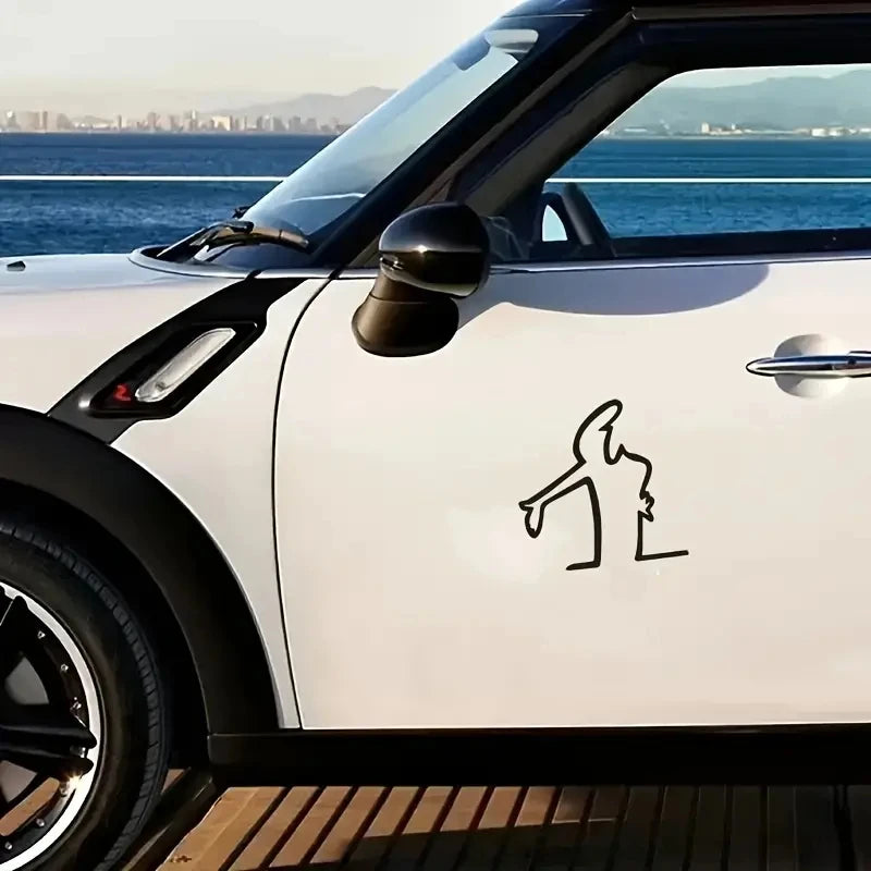 1PC Creative Action Pose Design Vinyl Decal Sticker Waterproof