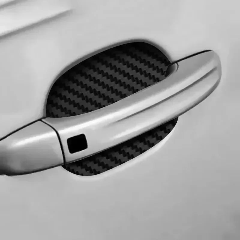 4PCS Set Door Sticker Carbon Fiber Scratches Resistant Cover