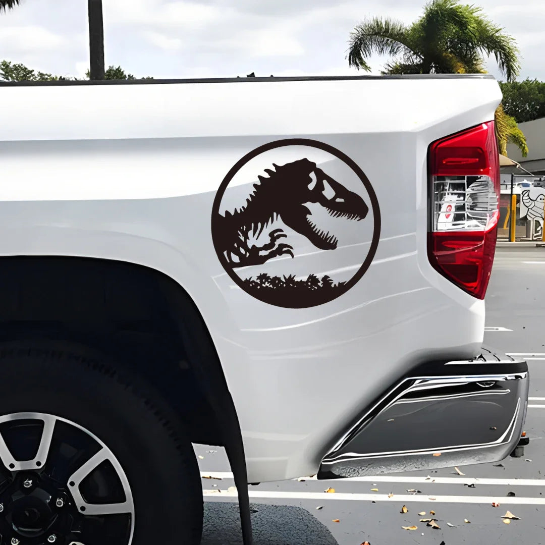 Dinosaur Era Pickup Vinyl Decal Personalized Side Window Body