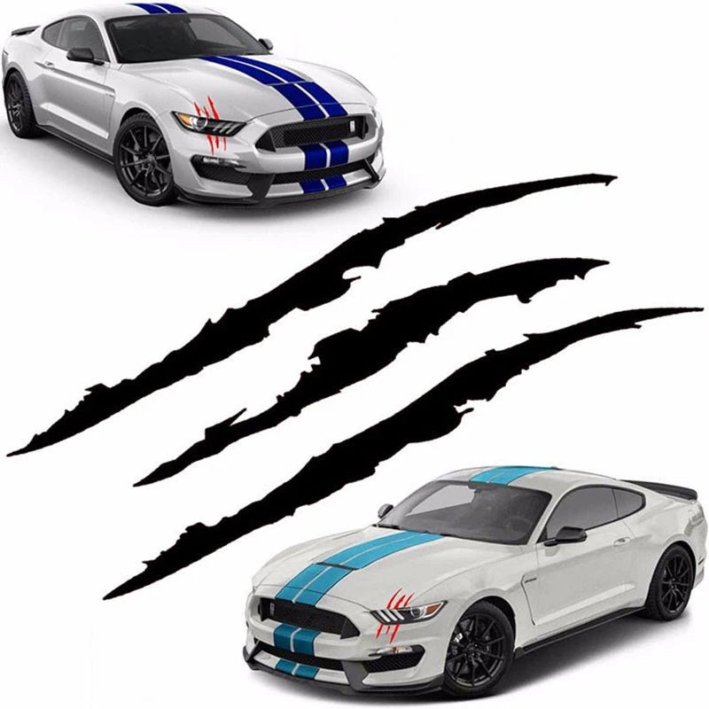 Sticker Reflective Monster Claw Scratch Stripe Marks Headlight
