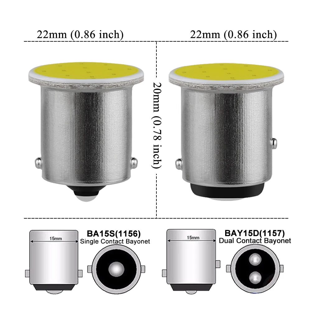 P21W 1157 bay15d 1156 ba15s Bulbs Turn Signal Cob