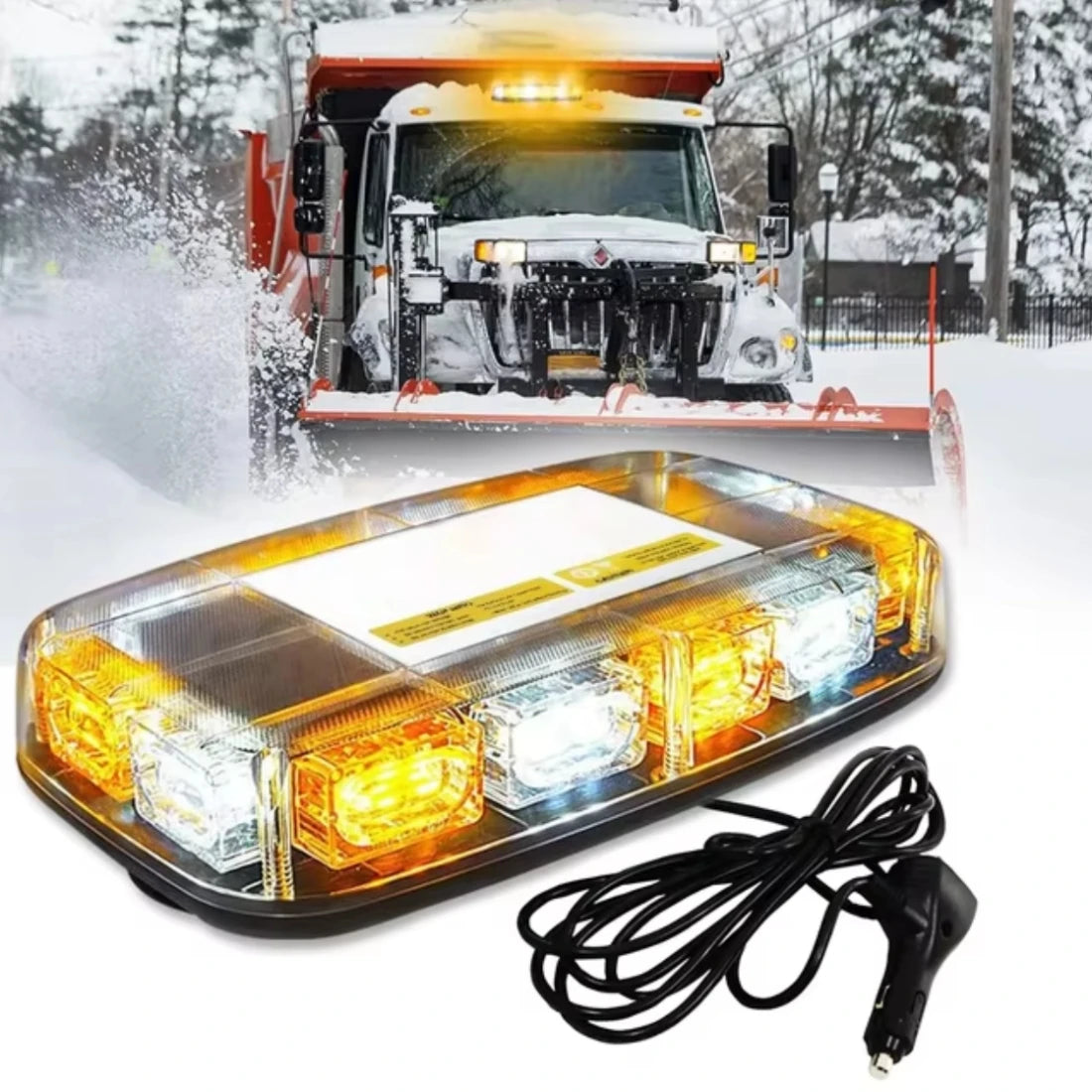 48LED Magnetic Rotating Flash Beacon Strobe Warning Roof
