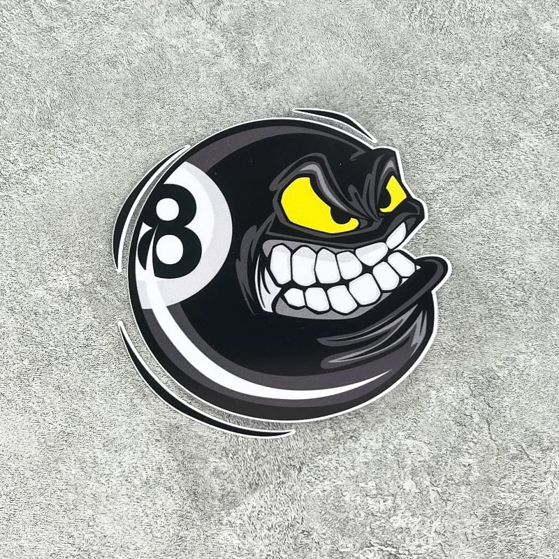 Fierce No Ball Billiards Cartoon Pattern Stickers Window Body