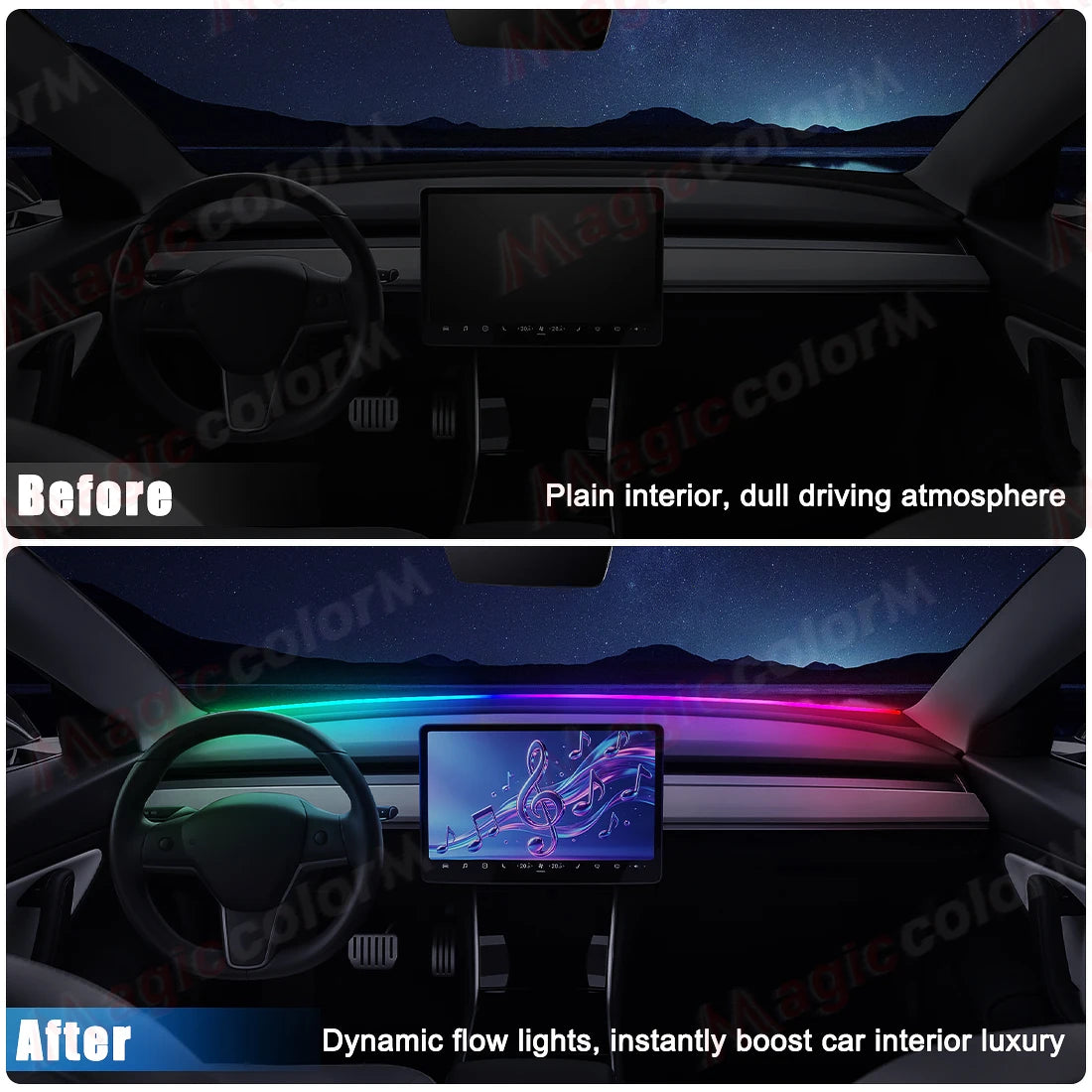 150CM Ambient Strip Acrylic Hidden Dashboard Front Windshield