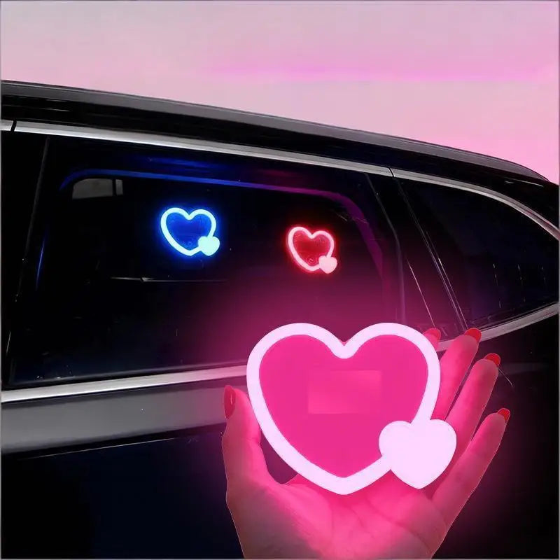 For Vehicle Interior heart-shaped 12V solar-powered Neon