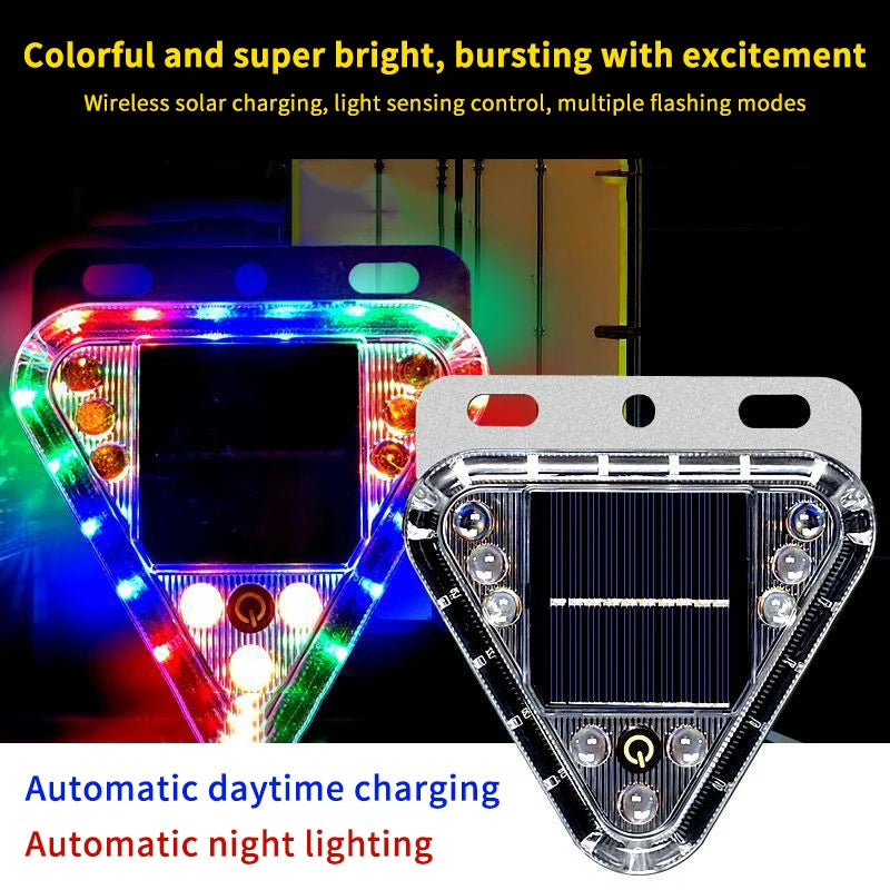 Magnetic Touch Switch Solar Warning Multicolor Wireless Strobe