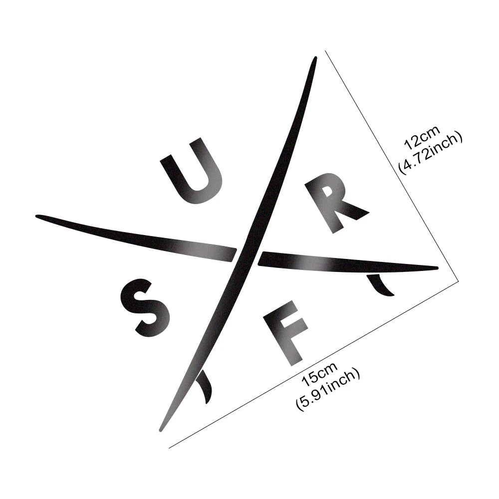 Surf Sticker Reflective Decals Waterproof Vinyl Window Bumper