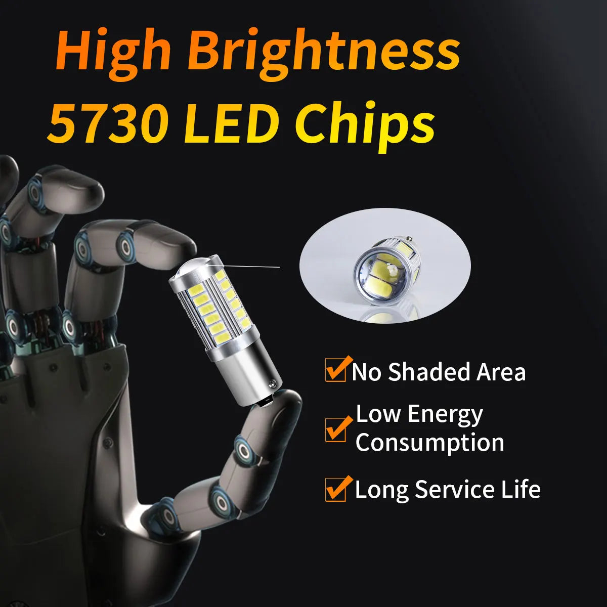 2PCS py21w P21 5W 1156 ba15s 1157 bay15d Smd