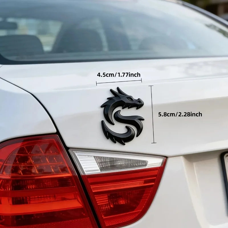 1PC 3D Dragon Metal Emblem Sticker Waterproof Sunproof Side