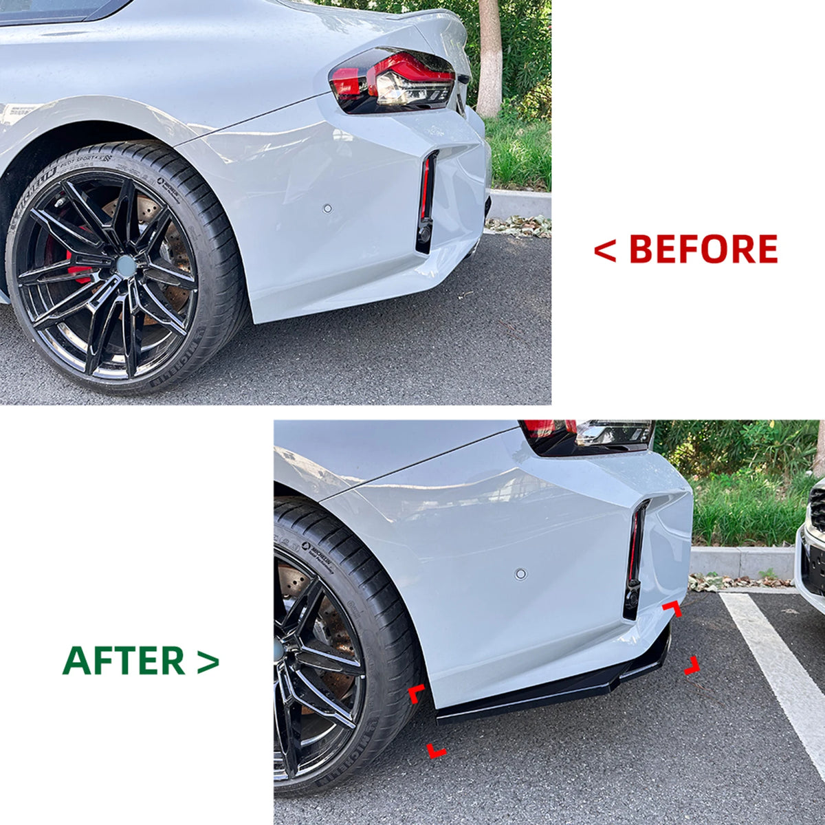 For BMW 2 Series M2 G87 2023-2025 Rear Bumper Side Spoiler Air