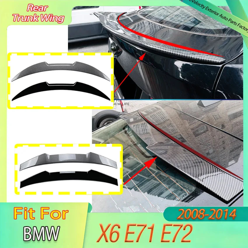 For BMW X6 E71 E72 2008-2014 Rear Trunk Spoiler Wing Lid Roof
