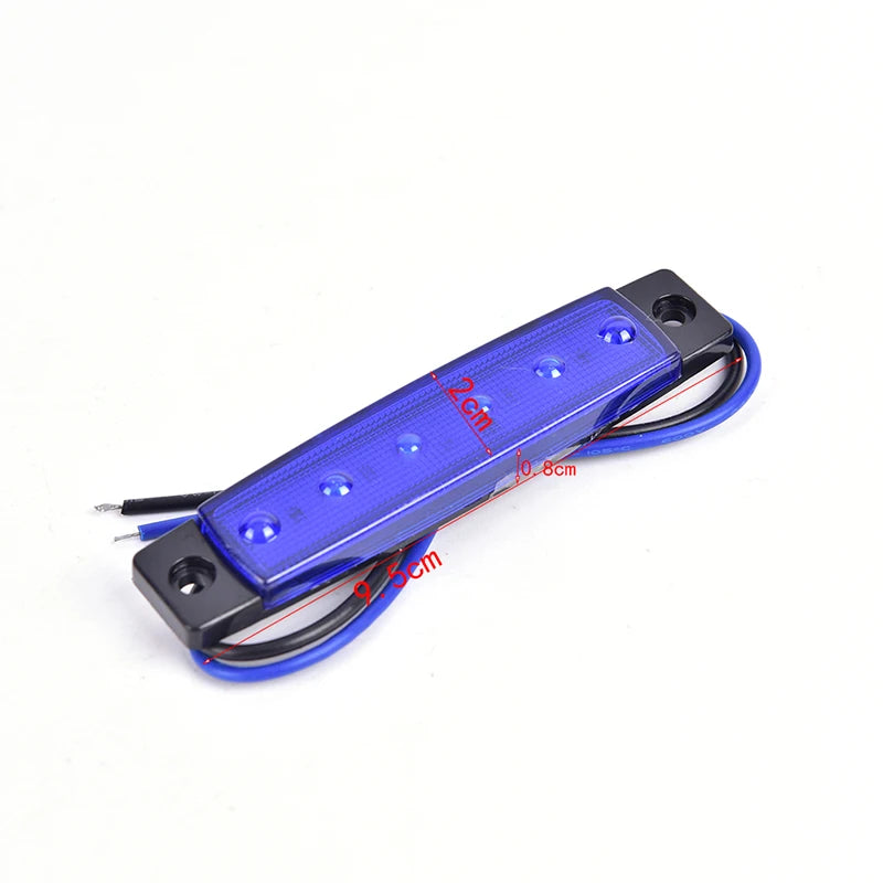 1PC 12V 6leds Lorry Side Marker Indicator Low Trailer