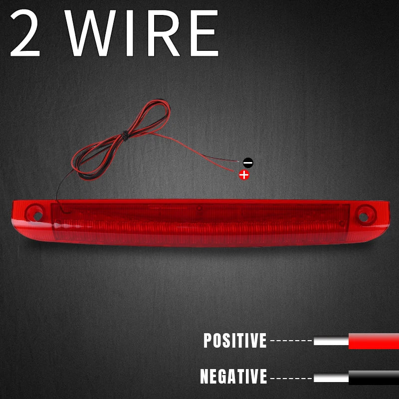 24 Red Rear Mounted Brake Stop Waterproof Tail 340MM