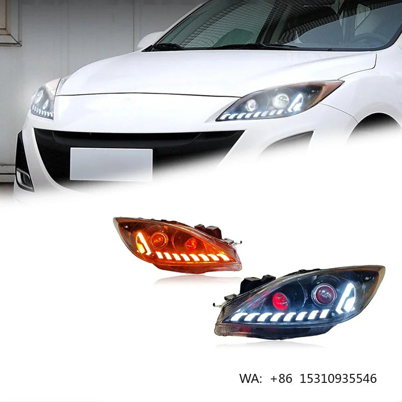 For Mazda 3 Headlights 2011-2015 Upgrade Ft Projetor Headlamp