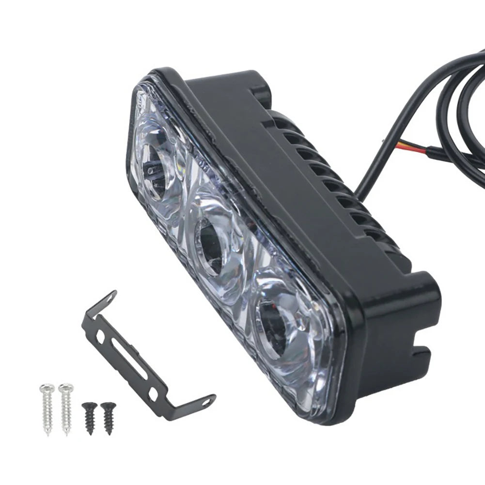 3LED Warning Waterproof Flashing 12V Headlight Super Bright SUV