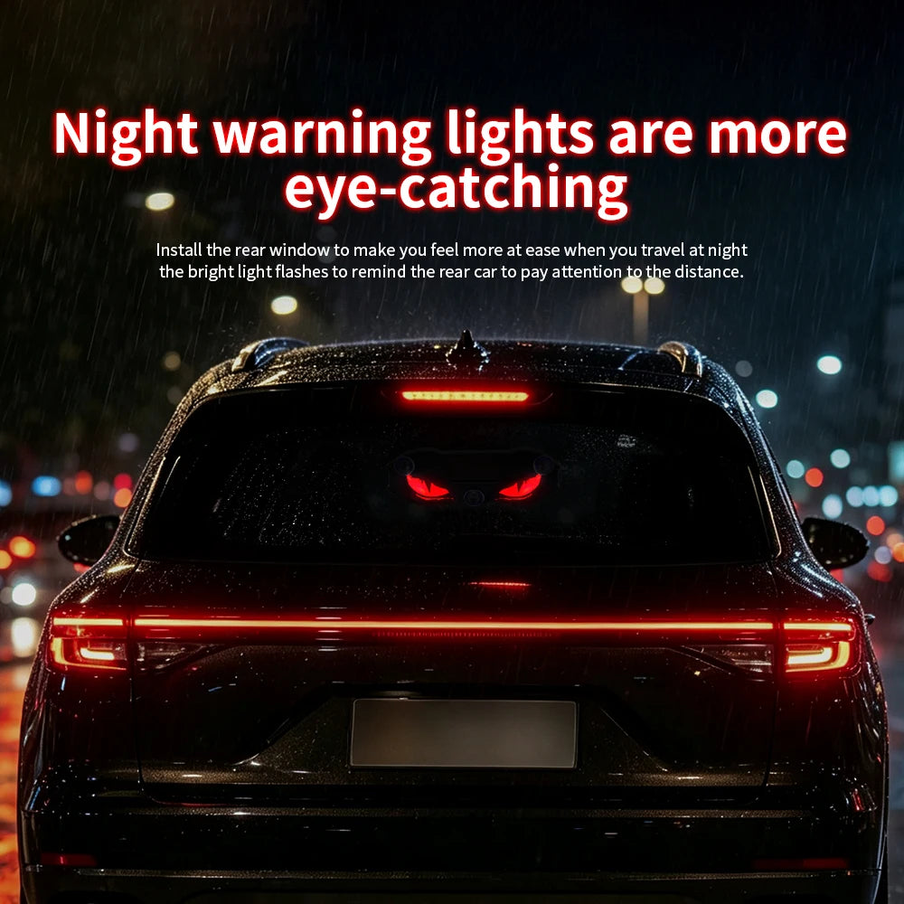 Cool Devil Eyes Warning Lighting Ambient Solar type-c Charging
