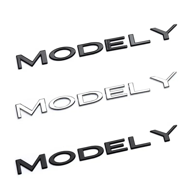 For Tesla Model 3 Y Original 3D ABS Letters Logo Rear Tailgate