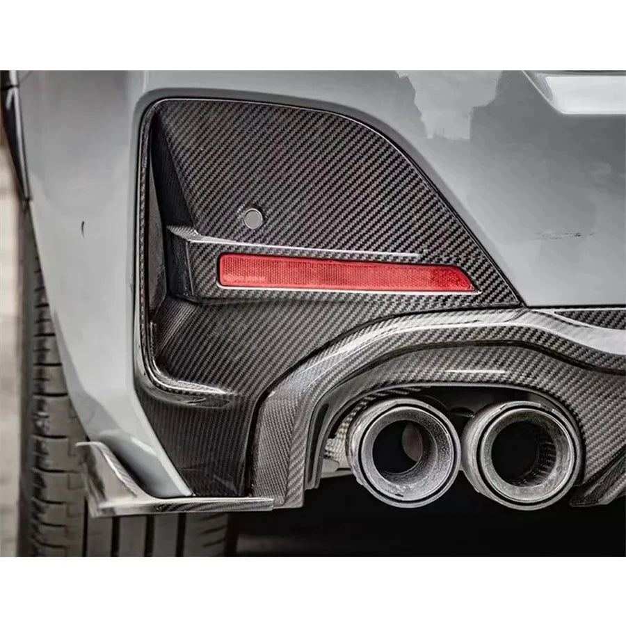 For BMW 4 Series G26 2021+ Carbon Fiber Rear Bumper Fog Cover