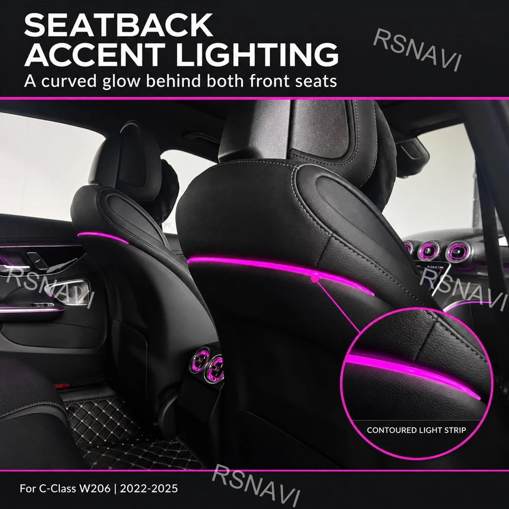 For Mercedes-Benz C-Class W206 2022-2025 Seatback Ambient