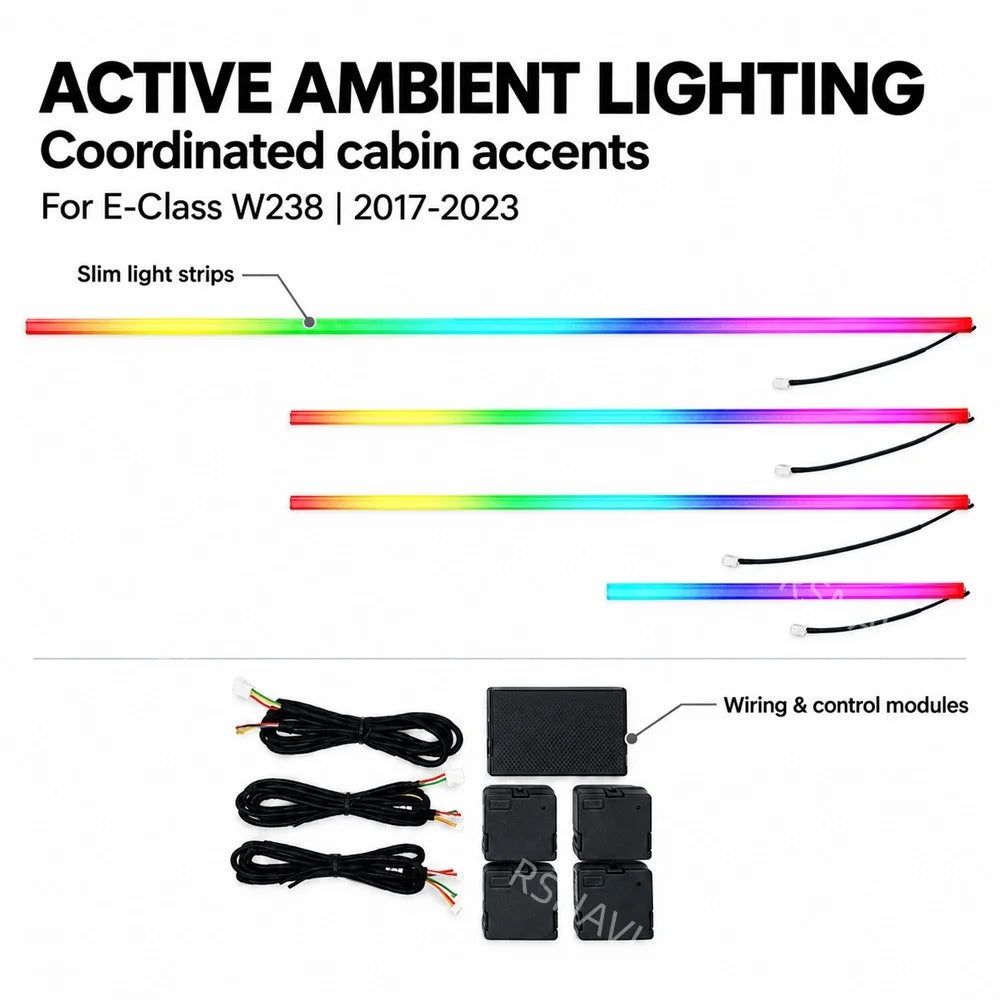 For Mercedes-Benz E-Class Coupe C238 2017–2023 Active Ambient