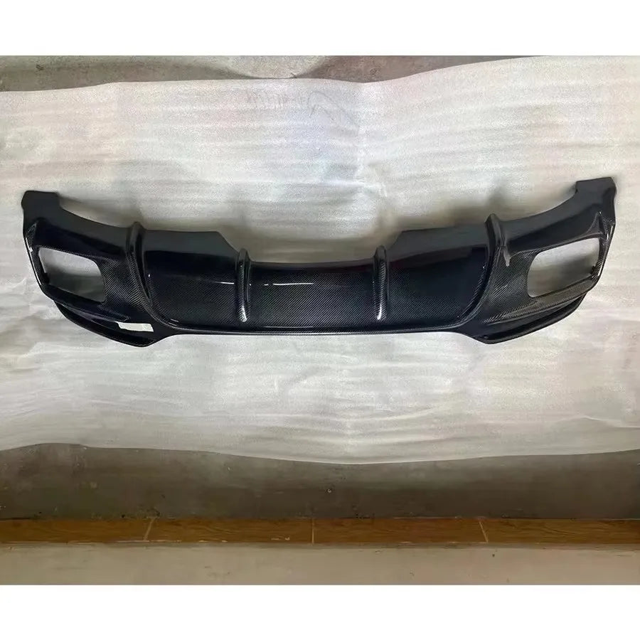 For BMW X6 F16 2014-2018 3D Carbon Fiber Rear Bumper Diffuser