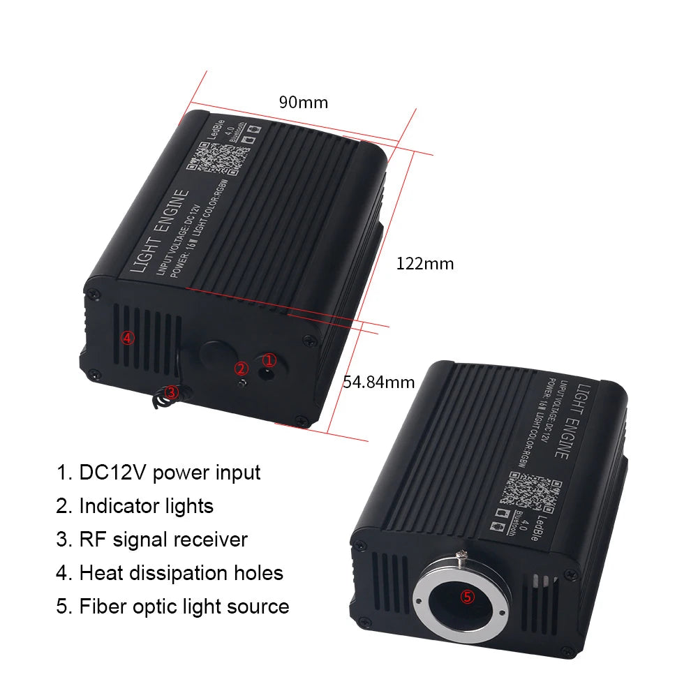 16W Starry Sky Twinkle Star Ceiling Fiber Optic Shooting