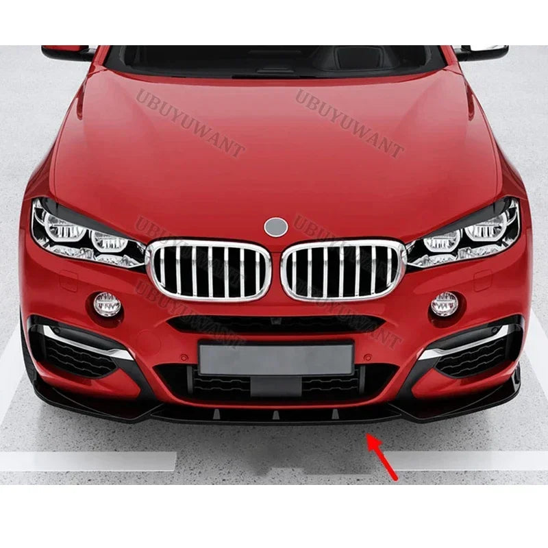 For BMW X6 F16 M Sport 2015-2019 Front Bumper Lip Custom Parts