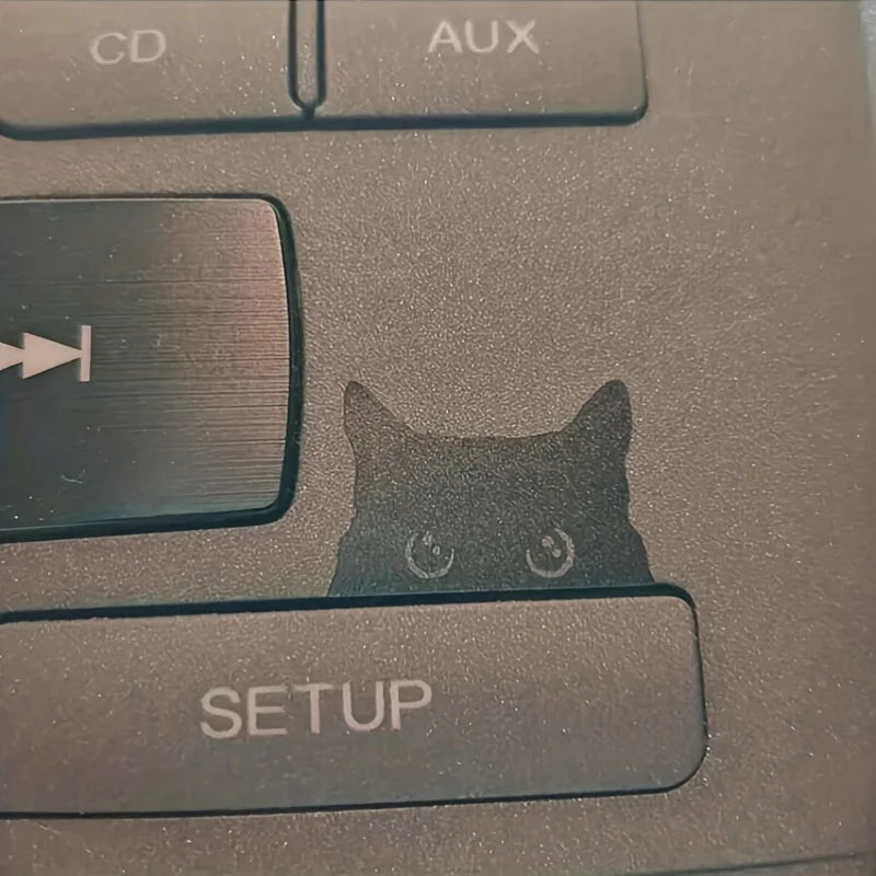 6PCS Black Cat Peeking Pvc Vinyl Sticker Hidden Pop