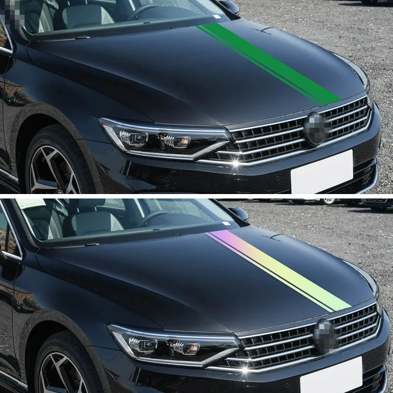 1PC Hood Stickers Personalized Stripe Modification Body Covering