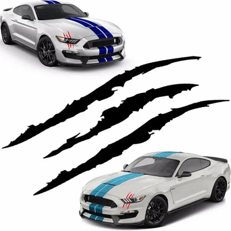 2PCS Reflective Monster Claw Scratch Decal Headlight Waterproof