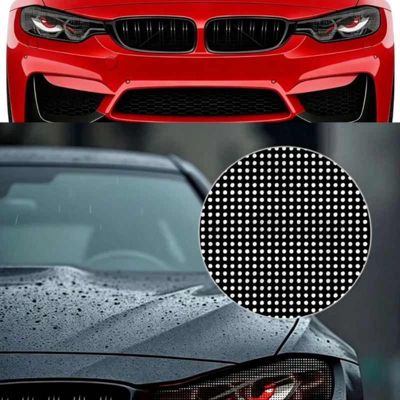 For Auto Exterior Modification Decor Vinyl 1pair Mesh Demon Eye