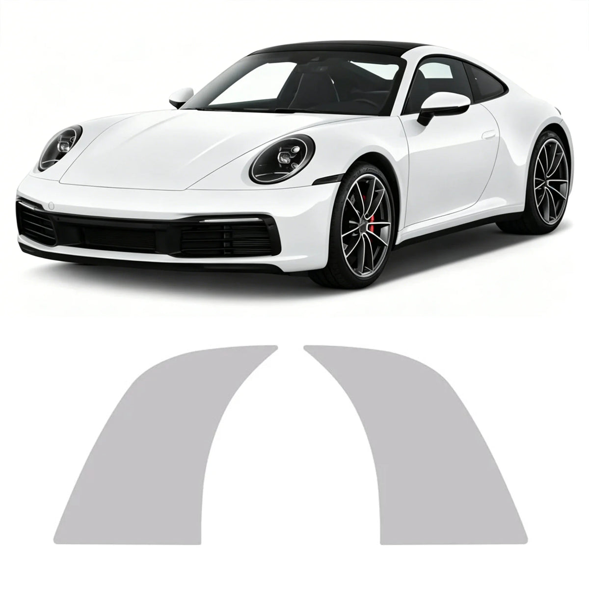For Porsche 911 2020-2025 Rear Door Protective Film Transparent