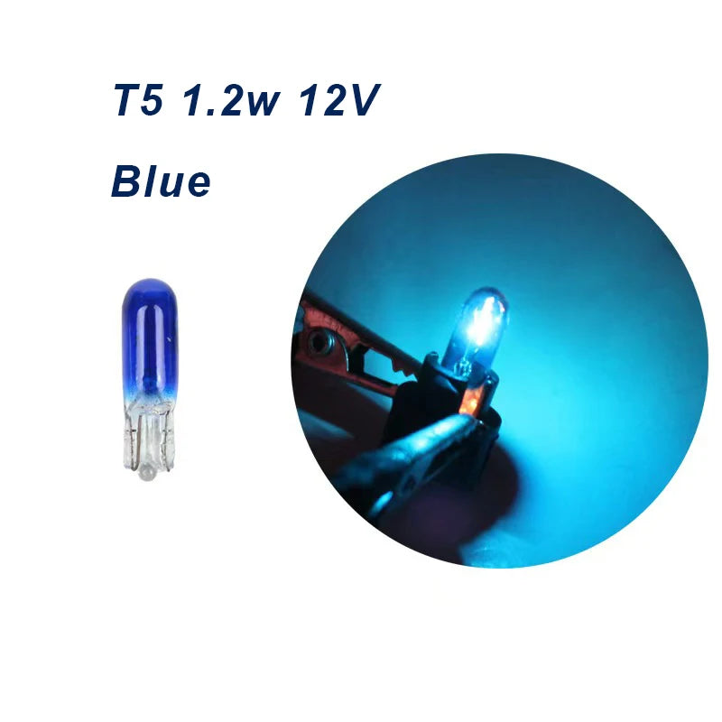 20PCS T5 12V 24V 1.2w W2W White Halogen Instrument