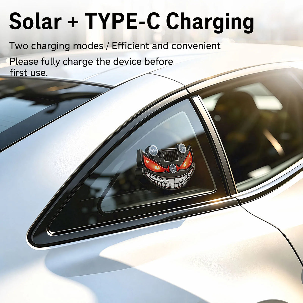 Solar Powered Warning No Drill Waterproof Devil Eyes Dynamic